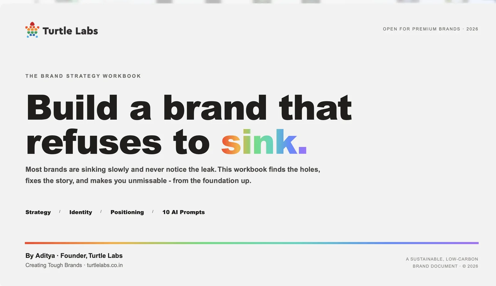 Brand Strategy Workbook cover